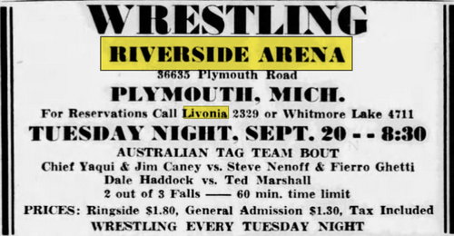 Riverside Arena - Sep 19 1949 Article